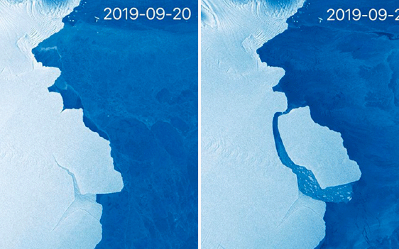 Midilli Adası büyüklüğünde buz kütlesi Antarktika’dan koptu
