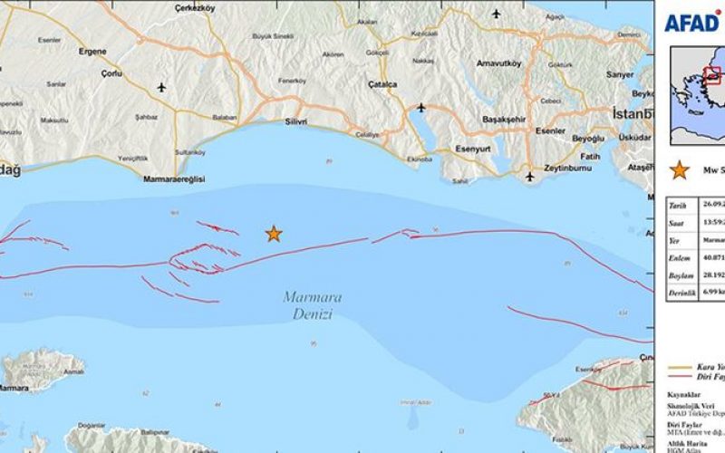 Ön inceleme raporu: Silivri depremi Marmara Fayı üzerinde rastlanır bir durum değil